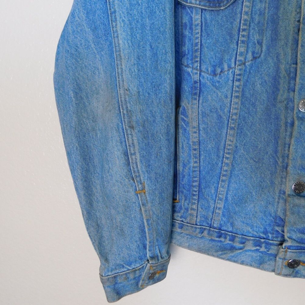 Tyca Denim Jacket Adult L Freightliner Embossed Made in USA Vintage Rare Trucker - Picture 11 of 16